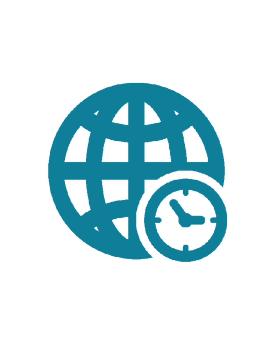 Globe with clock