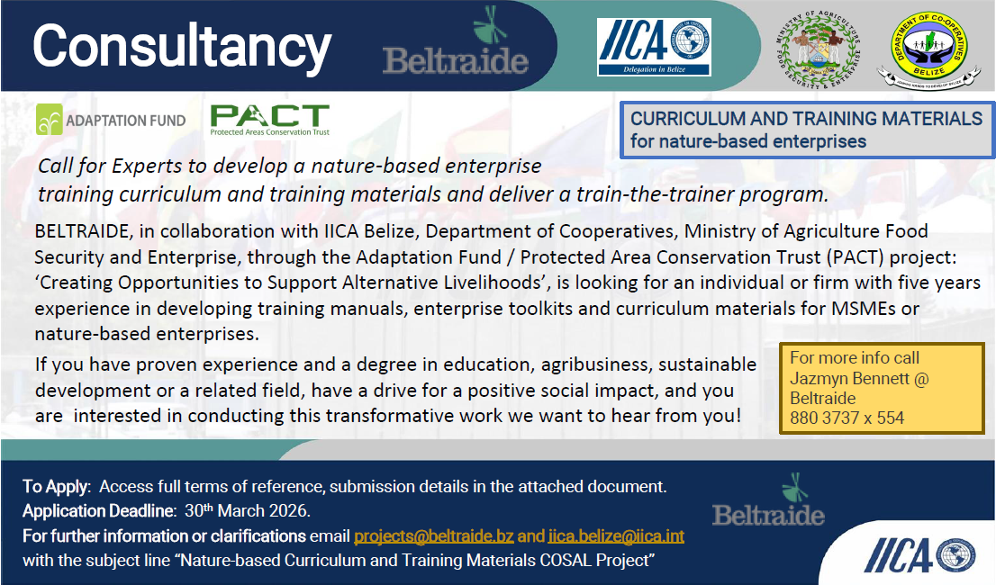 Consultancy: Curriculum & Training Materials for Nature-based Enterprise